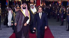 السيسي يستقبل بن سلمان في القاهرة