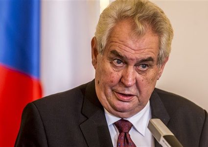 رئيس التشيك يعد في الكنيست بنقل سفارة بلده للقدس