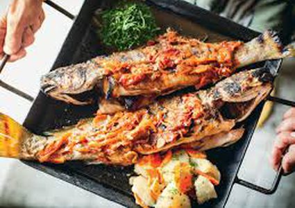 سمك مشوي عالفحم