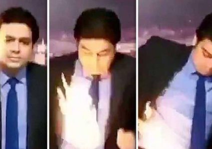 مذيع تلفزيوني يحترق على الهواء مباشرة