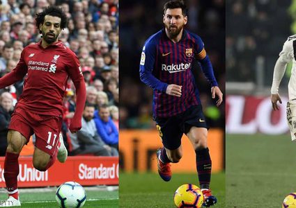 "صراع جديد" يجمع ميسي ورونالدو وصلاح