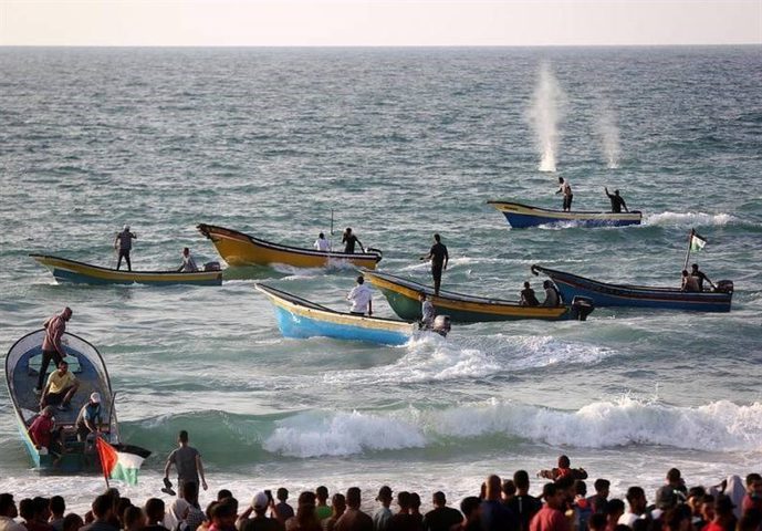 انطلاق المسير البحري الـ 20 شمالي قطاع غزة
