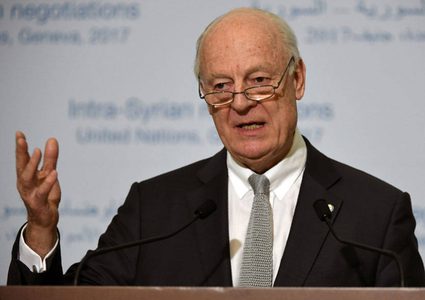 دي ميستورا يجري آخر لقاءاته بشأن الأزمة السورية