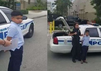 أم تستعين بالشرطة لإرسال ابنها إلى المدرسة