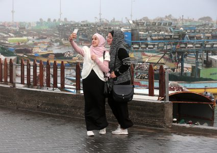 أجواء المنخفض الجوي في فلسطين