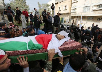 تشييع جثمان الشهيد كرم فياض بخانيونس