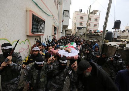 تشييع جثمان الشهيد كرم فياض بخانيونس