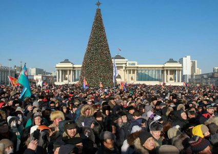 الآلاف يتظاهرون في منغوليا إحتجاجا على الفساد