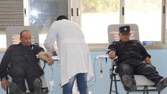 الشرطة تنظم حملة للتبرع بالدم لمناسبة انطلاق الثورة في أريحا