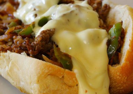 ساندويش الستيك مع الجبن