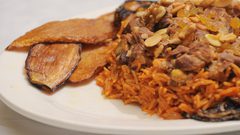 مقلوبة لحم الغنم المخبوزة في الفرن