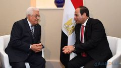 الرئيس عباس يجتمع مع نظيره المصري