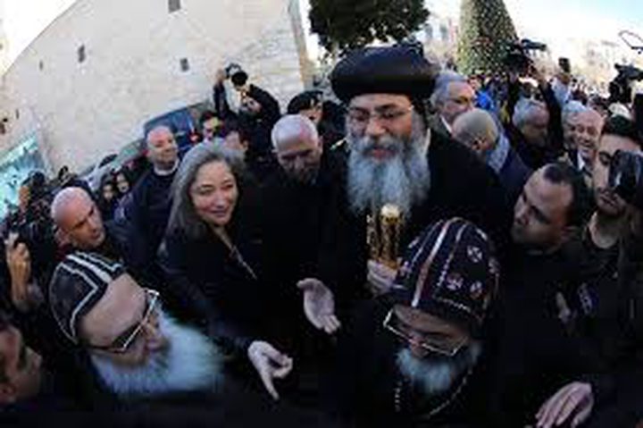 وصول موكب النائب البطريرك للأحباش الى بيت لحم