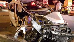 7 اصابات احداها وصفت بالخطيرة في حادث تصادم مركبتين بأريحا