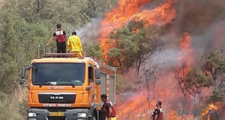 الاحتلال: إطلاق بالونات واندلاع حريق في مستوطنة "نيرعوز"
