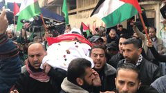 تشييع جثمان الشهيدة أمل الترامسي في غزة