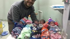 مصرية عمرها 22 عاما تلد 5 توائم .. والأب: معيش فلوس