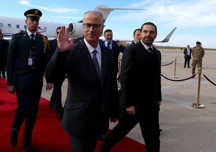 رئيس الوزراء الفلسطيني، د. رامي الحمد الله يصل بيروت للمشاركة في القمة العربية