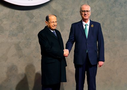 الحمدالله خلال مشاركته بالقمة العربية الاقتصادية في بيروت