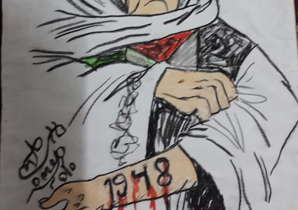 الطالب بحر  يرسم حلمه بالبريشة