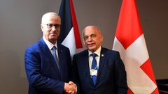 الحمد الله يدعو الرئيس السويسري لدعم مبادرة الرئيس للسلام