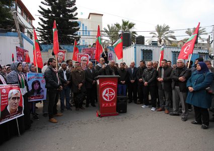 وقفة تضامنية مع الأسرى في سجون الاحتلال في قطاع غزة.