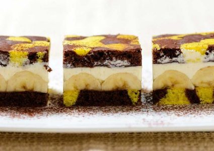 طريقة عمل حلى بالكيك الجاهز مع الموز