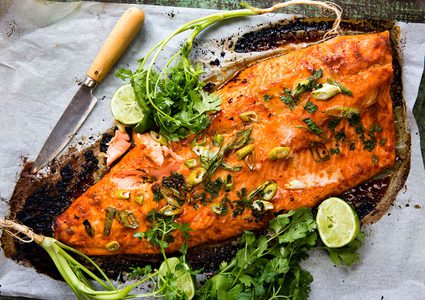 تتبيلة السمك المشوي على الفحم