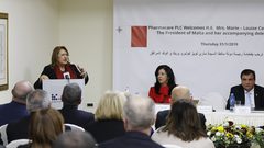 عودة تدعو إلى تطوير التبادل التجاري مع مالطا