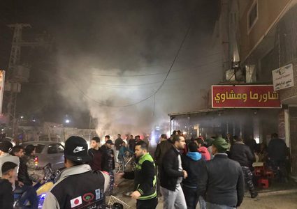 الدفاع المدني يسيطر على حريق اندلع بمطعم في النصيرات