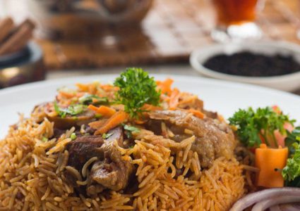 الأرز البخاري باللحم