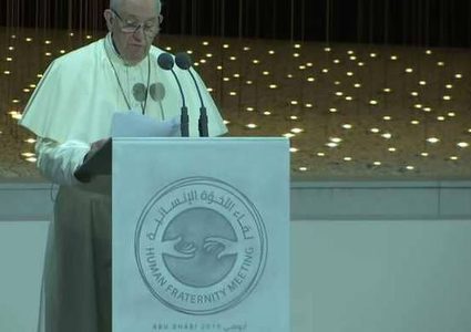 البابا فرنسيس: الإمارات مقر اللقاءات بين الثقافات والأديان