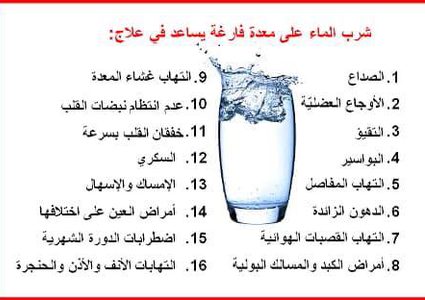 فوائد شرب الماء على معدة فارغة