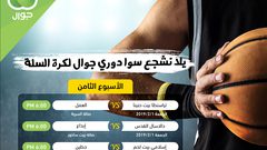 جدول مباريات الأسبوع التاسع من دوري جوال لكرة السلة