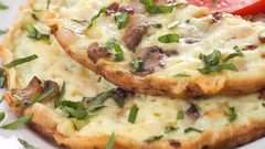 البيض المقلي مع الفطر