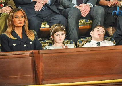 قصة "الطفل النائم" بجوار ميلانيا أثناء خطاب ترامب