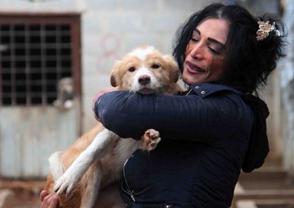 بالصور... دمشقية تأوي آلاف الكلاب والقطط الضالة