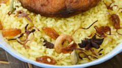 سمك بوري مشوي مع أرز صيادية