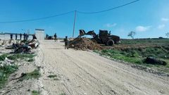 الاحتلال يجرف اراض ويضع سواتر ترابية جنوب نابلس