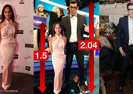 أطول حب.. يزيد طول العاشق على نصف متر عن معشوقته