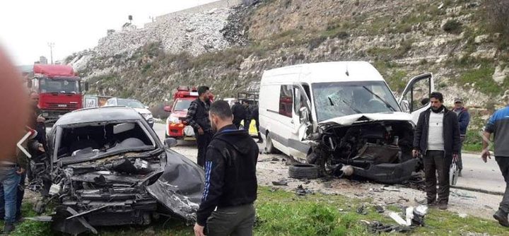 6 إصابات بحادث سير قرب سالم شرق نابلس