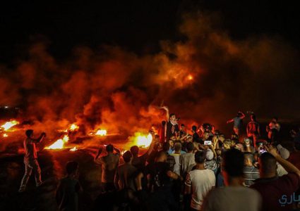 قصف جوي شرق البريج واصابات في صفوف شبان "الإرباك الليلي" "