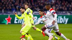 ملخص ونتيجة مباراة برشلونة وليون في دوري ابطال اوروبا