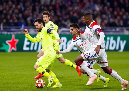 ملخص ونتيجة مباراة برشلونة وليون في دوري ابطال اوروبا