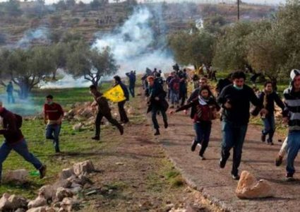 الاحتلال يقمع مسيرة نعلين