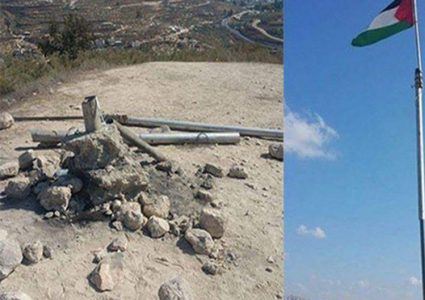 الاحتلال يقتحم سبسطية ويزيل سارية العلم