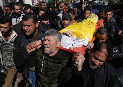 تشييع جثمان الشهيد يوسف الداية من غزة