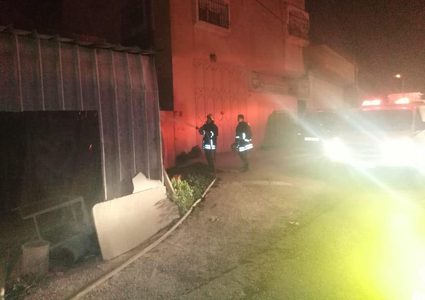 دفاع مدني بديا يحد من إحتراق مشغل دهان أثاث