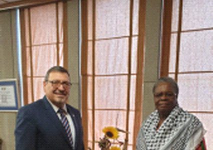 السفير الدجاني يطلع وزيرة خارجية ناميبيا على المستجدات الفلسطينية