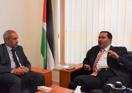 شامية يبحث مع ممثل جنوب افريقيا الأوضاع في دولة فلسطين